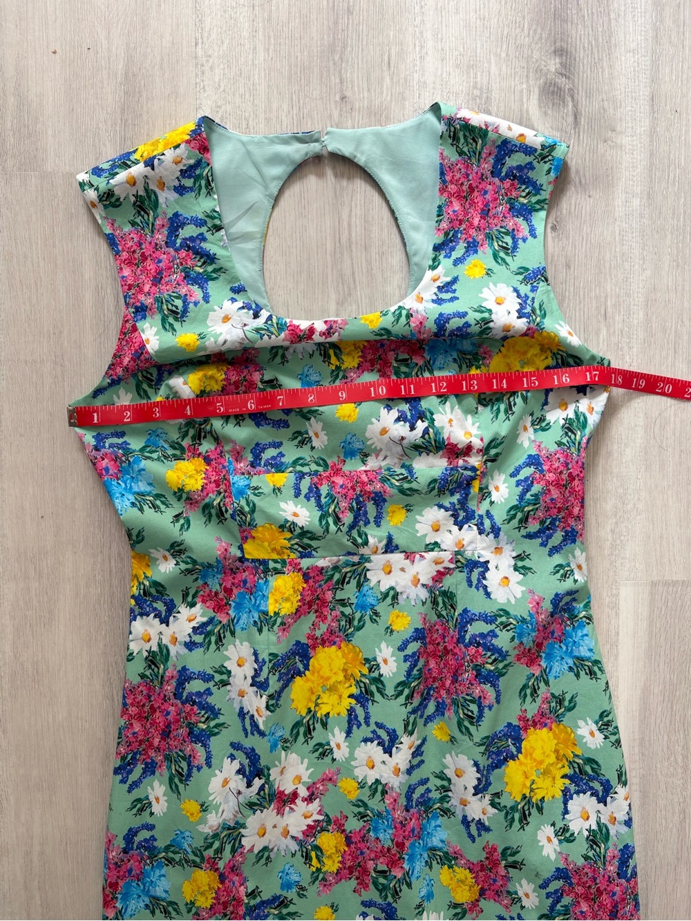 NWOT J. Peterman Modern Vintage Mint Floral Sheath Dress Size 8 Garden Party - Picture 10 of 14